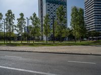 Barcelona City Life: Asphalt Road and Architecture