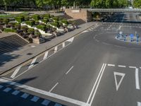 Barcelona City Roundabout: Aerial View