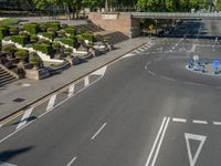 Barcelona City Roundabout: Aerial View