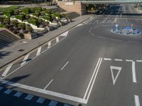 Barcelona City Roundabout: Aerial View