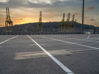 Barcelona Coast at Dawn: Pier and Harbor