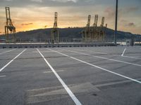 Barcelona Coast at Dawn: Pier and Harbor