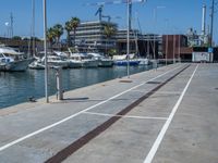 Barcelona's Coastal Urban View: A Modern Concrete Pier