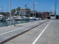 Barcelona's Coastal Urban View: A Modern Concrete Pier