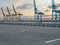 Barcelona Coastline at Dawn: A Tranquil Pier and Harbor