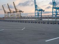 Barcelona Coastline at Dawn: A Tranquil Pier and Harbor