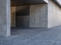 Barcelona's Concrete Wall with Pavers