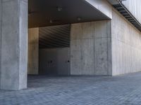 Barcelona's Concrete Wall with Pavers