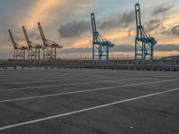 Barcelona Dawn: A View of the Harbor from the Pier