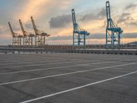 Barcelona Dawn: A View of the Harbor from the Pier