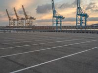 Barcelona Dawn: A View of the Harbor from the Pier