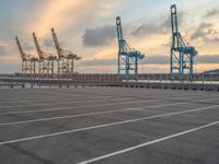 Barcelona Dawn: A View of the Harbor from the Pier