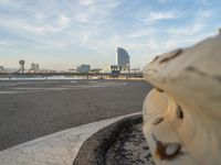 Barcelona at Dawn: Modern Architecture along the Coastline