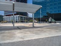 Barcelona, Europe: A Plaza on a Cloudy Day