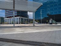 Barcelona, Europe: A Plaza on a Cloudy Day