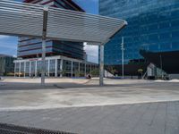 Barcelona, Europe: A Plaza on a Cloudy Day