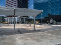 Barcelona, Europe: A Plaza on a Cloudy Day