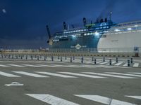 Barcelona Harbor at Night in Spain