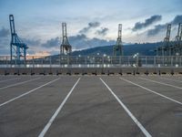 Barcelona Harbor Pier at Dawn in Spain