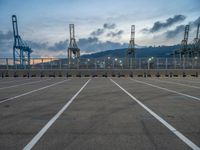 Barcelona Harbor Pier at Dawn in Spain