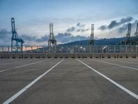 Barcelona Harbor Pier at Dawn in Spain