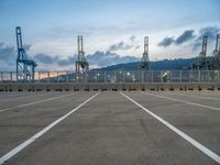 Barcelona Harbor Pier at Dawn in Spain