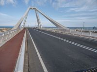 Barcelona's Modern Bridge: A Stunning View of Spain's Coastline