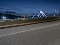 Barcelona Night View: City Lights and The Bridge