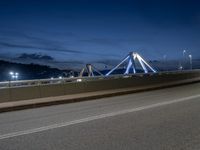 Barcelona Night View: City Lights and The Bridge