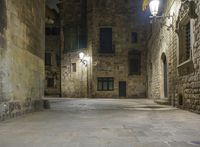 Barcelona Nighttime: City Lights Illuminating the Streets