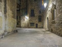 Barcelona Nighttime: City Lights Illuminating the Streets