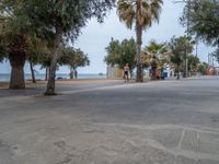 Barcelona Profile: Coastline Against a Gloomy Grey Sky