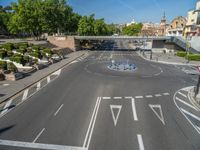 Aerial View of Barcelona's Famous Roundabout