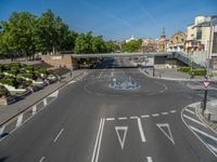 Aerial View of Barcelona's Famous Roundabout