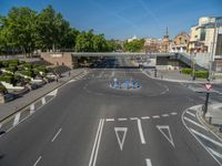 Aerial View of Barcelona's Famous Roundabout