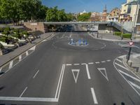 Aerial View of Barcelona's Famous Roundabout