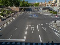 Aerial View of Barcelona's Famous Roundabout