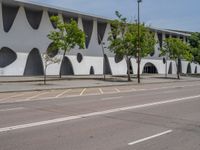 Barcelona, Spain: Clear Sky and Modern Architecture