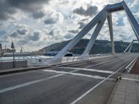 Barcelona, Spain: Coastal Road and Jetty Bridge