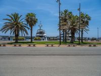 Barcelona, Spain: Coastal Road Leading to Pier and Jetty