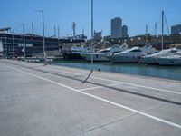 Barcelona, Spain: Coastal Skyline and Jetty