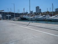 Barcelona, Spain: Coastal Skyline and Jetty