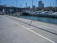 Barcelona, Spain: Coastal Skyline and Jetty