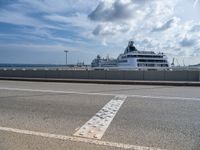 Barcelona, Spain: A Modern Bridge and the Coastal Skyline