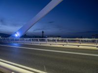 Barcelona, Spain: A Modern Bridge at Night