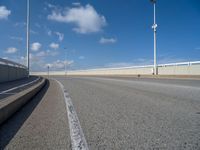 Barcelona, Spain: Modern Bridge Overlooking the Ocean