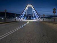 Barcelona, Spain: Straight Road in the City at Night