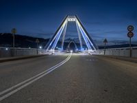 Barcelona, Spain: Straight Road in the City at Night