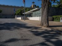 Barcelona, Spain: Urban Architecture with Road and Shadow