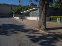 Barcelona, Spain: Urban Architecture with Road and Shadow